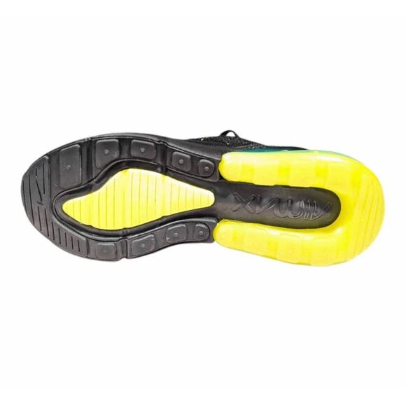NIKE Air Max 270 'Black Volt' Running Shoes Size 6Y/W7.5 - Picture 9 of 11